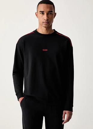 Urbanshop com ua hugoкофта loungwear чоловіча з бавовною noah sweatshirt чорна 50566160 розміри запитуйте
