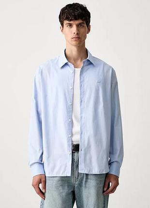 Urbanshop com ua lacoste рубашка "оксфорд" хлопковая голубая однотонная ch8729 размеры запитуйте