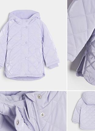 Ніжна тепла курточка sinsay ніжного бузкового кольору