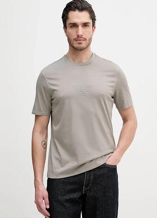 Urbanshop com ua emporio armaniбавовняна футболка emporio armani колір сірий з принтом em004583 af13669 розміри запитуйте