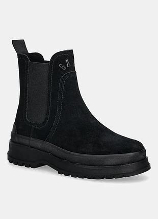 Urbanshop com ua gantзамшеві черевики gant wintly колір чорний на плоскому підборі злегка утеплені 31553084 розміри запитуйте