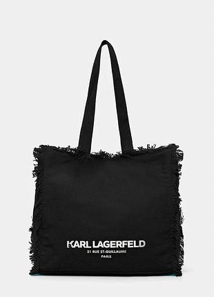 Urbanshop com ua karl lagerfeldсумка-тоут женская хлопковая k/rsg черная b2w50021 размеры запитуйте