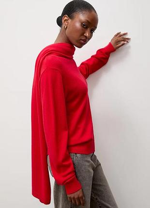 Urbanshop com ua answear.labжіночий светр з мериносової вовни з шарфом answear.lab червоний розміри запитуйте