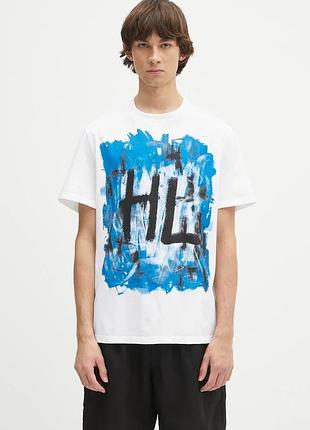 Urbanshop com ua helmut langбавовняна футболка helmut lang scribble.t2.mal.lt. колір білий з принтом p02hm509 розміри запитуйте