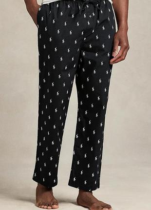 Urbanshop com ua polo ralph laurenпіжамні бавовняні штани polo ralph lauren колір чорний візерунок розміри запитуйте