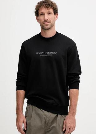 Urbanshop com ua armani exchangeхлопковая кофта armani exchange цвет черный с принтом xm001284 af20934 размеры запитуйте