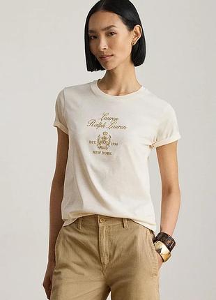 Urbanshop com ua lauren ralph laurenфутболка жіноча бавовняна бежева 200p13943 розміри запитуйте