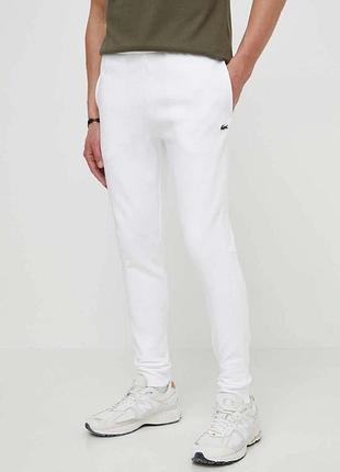 Urbanshop com ua lacosteспортивні штани чоловічі з бавовною білі regular waist xh9624 розміри запитуйте
