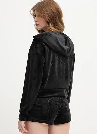 Urbanshop com ua juicy coutureкофта с капюшоном женская велюровая iccle hoodie черная jcwas126304 размеры запитуйте