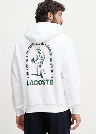 Urbanshop com ua lacosteкофта с капюшоном мужская хлопковая белая sh1371 размеры запитуйте
