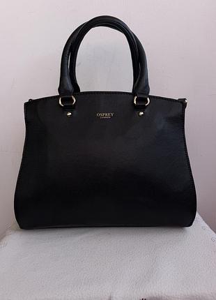Сумка шкіряна osprey-оригінальна, класична, ділова, у чорному кольорі
