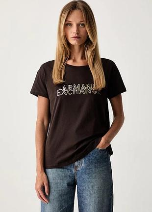 Urbanshop com ua armani exchangeфутболка жіноча бавовняна коричнева xw002957 af10356 розміри запитуйте