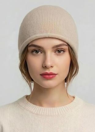 Кашемірова жіноча шапка біні the white company (100% кашемір).