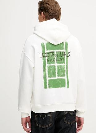 Urbanshop com ua lacosteкофта с капюшоном мужская хлопковая белая sh2196 размеры запитуйте