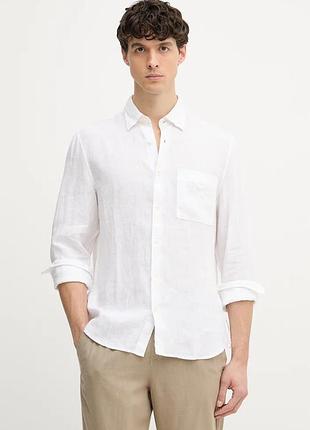 Urbanshop com ua marc o'poloсорочка чоловіча лляна біла однотонна 5000012797 розміри запитуйте
