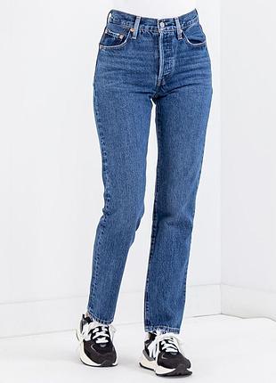 Жіночі джинси levi's 501 original crop premium, сині, w26 l28 (eu 36)