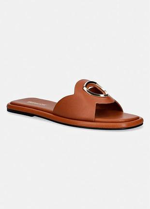 Urbanshop com ua blauerшльопанці жіночі шкіряні moody01 коричневі s6moody01/lea розміри запитуйте