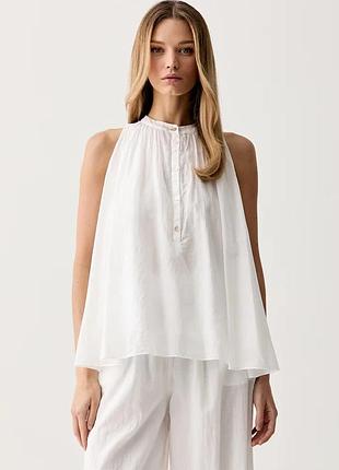 Urbanshop com ua vicoloсолочная блузка женская хлопковая белая однотонная tab0698 размеры запитуйте