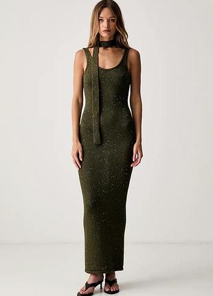 Urbanshop com ua le privéлітня сукня з бавовною celestine olive зелена однотонна lp00734 розміри запитуйте