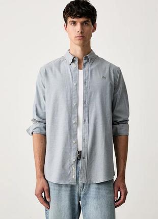 Urbanshop com ua scotch & sodaсорочка чоловіча бавовняна з еластаном блакитна однотонна 183556 розміри запитуйте