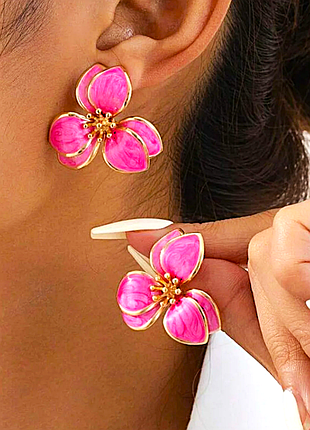 Серьги малиновые сережки
