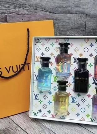 Жіночий подарунковий набір парфумів louis vuitton, 7 флаконів по 30 мл