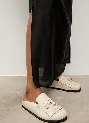 Urbanshop com ua answear.labшкіряні шльопанці answear.lab колір бежевий розміри запитуйте