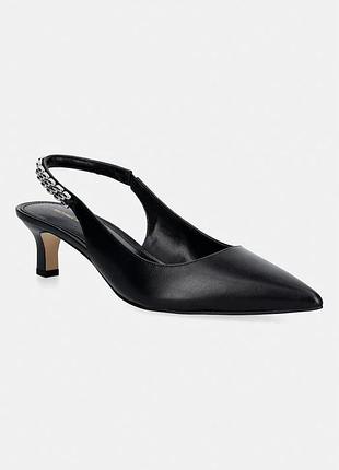 Urbanshop com ua michael michael korsшкіряні туфлі michael michael kors marcia kitten sling pump колір чорний 40s6mcmp1l.001