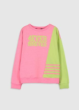 Світшот дитячий від lcw kids (lc waikiki) s неоново-рожевий