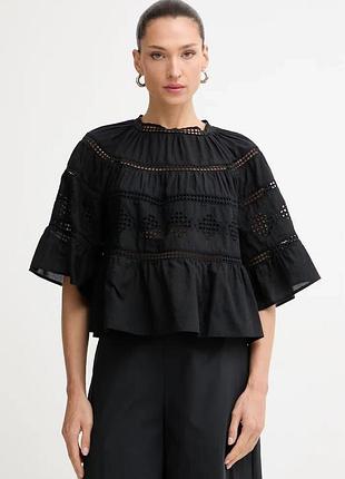 Urbanshop com ua marc o'poloблузка жіноча бавовняна чорна однотонна 5000014524 розміри запитуйте
