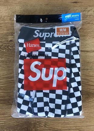 Труси чоловічі supreme boxer briefs чорно-білі, розмір m