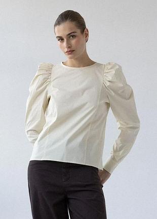 Urbanshop com ua muuv.muuv блузка женская с хлопком miel бежевая однотонная размеры запитуйте