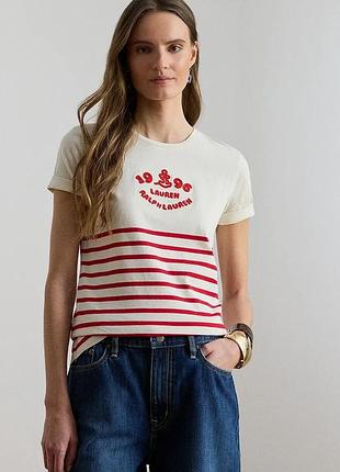 Urbanshop com ua lauren ralph laurenфутболка жіноча бавовняна бежева 200b21056 розміри запитуйте