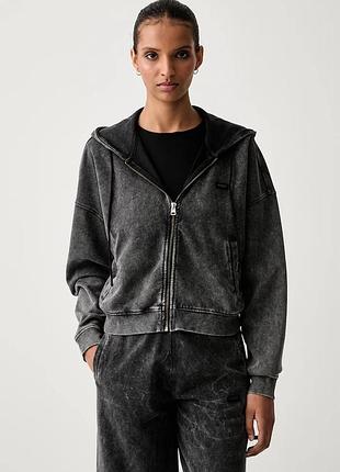 Urbanshop com ua hugo blueкофта на застежке с капюшоном женская dooba_b серая 50563204 размеры запитуйте