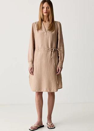 Urbanshop com ua marc o'poloлітня сукня лляна бежева однотонна 5000014054 розміри запитуйте