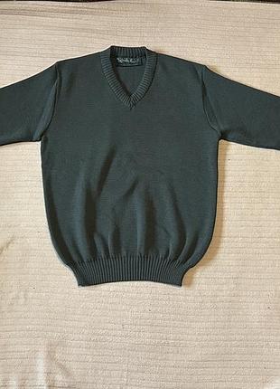 Традиционный толстый чистошерстяной свитер woolyback quality british knitwear великобритания m