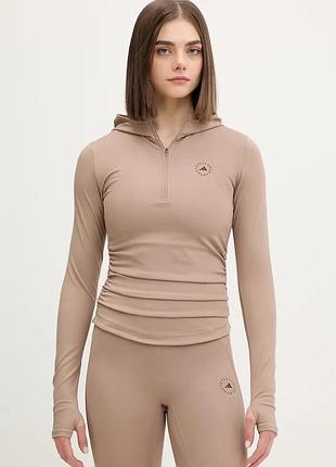 Urbanshop com ua adidas by stella mccartneyтренувальна кофта adidas by stella mccartney колір бежевий з капюшоном однотонна kf4033