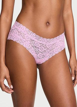 Женские трусики victoria's secret lace cheeky xl розовые (212581953525)