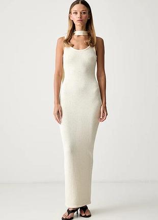 Urbanshop com ua le privéтрикотажна сукня з бавовною celestine cream бежева lp00733 розміри запитуйте