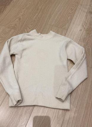 Светр жіночий american vintage, бежевий, розмір s, 100% мериносова вовна
