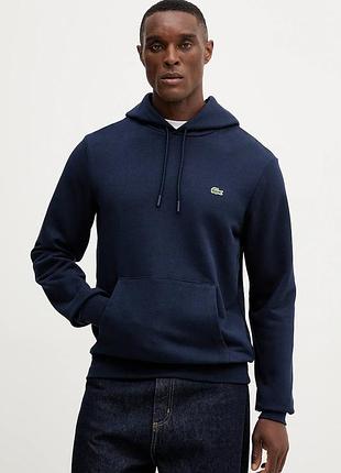 Urbanshop com ua lacosteкофта з капюшоном чоловіча бавовняна темно-синя sh9839 розміри запитуйте