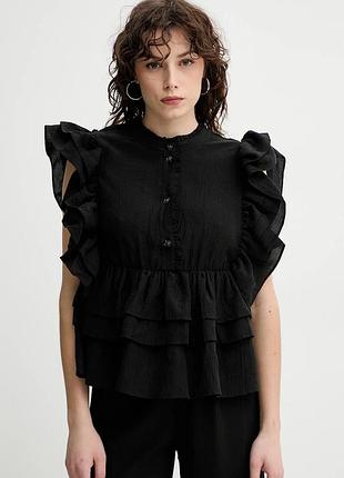 Urbanshop com ua muntheблузка munthe fulton жіноча колір чорний однотонна 251104325132 розміри запитуйте