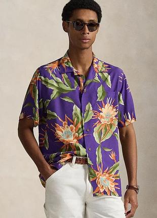 Urbanshop com ua polo ralph laurenсорочка мужская вискозная фиолетовая в цветы 710b14300 размеры запитуйте
