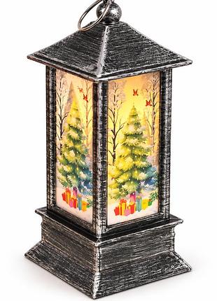 Новогодний фонарь led на батарейках 12.5*5.5 см, декоративный светильник" елочка", батарейки в комплекте