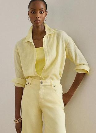 Urbanshop com ua lauren ralph laurenсорочка жіноча лляна жовта однотонна 200p13588 розміри запитуйте