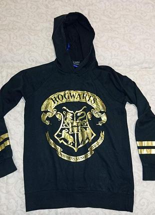 Худі для підлітків harry potter hogwarts чорне утеплене