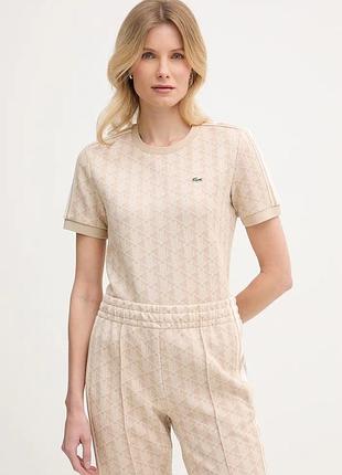 Urbanshop com ua lacosteфутболка жіноча бежева tf3244 розміри запитуйте
