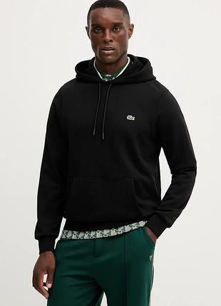 Urbanshop com ua lacosteкофта з капюшоном чоловіча бавовняна чорна sh9839 розміри запитуйте