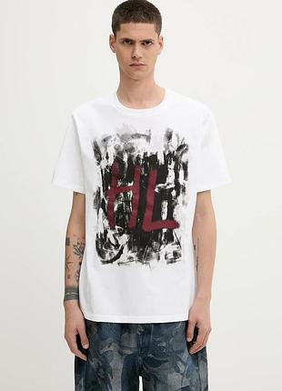 Urbanshop com ua helmut langбавовняна футболка helmut lang scribble.t3.mal.lt. колір білий з принтом p02hm510 розміри запитуйте