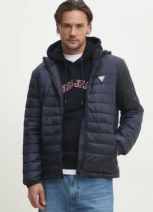 Urbanshop com ua guess jeansкуртка guess jeans чоловіча колір синій перехідна m5rl99 whab2 розміри запитуйте